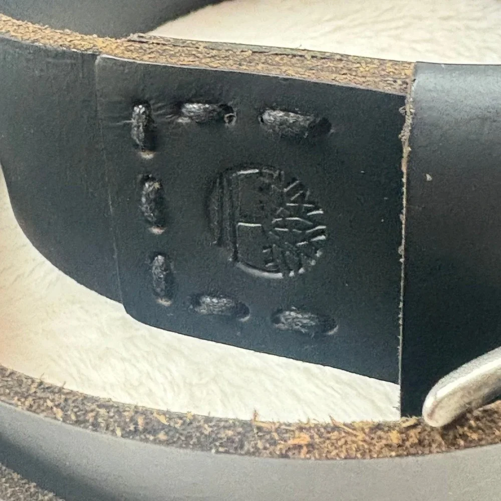 Timberland‎ Black Genuine Leather Belt Men 38/40  Rugged Dependable Work *READ*